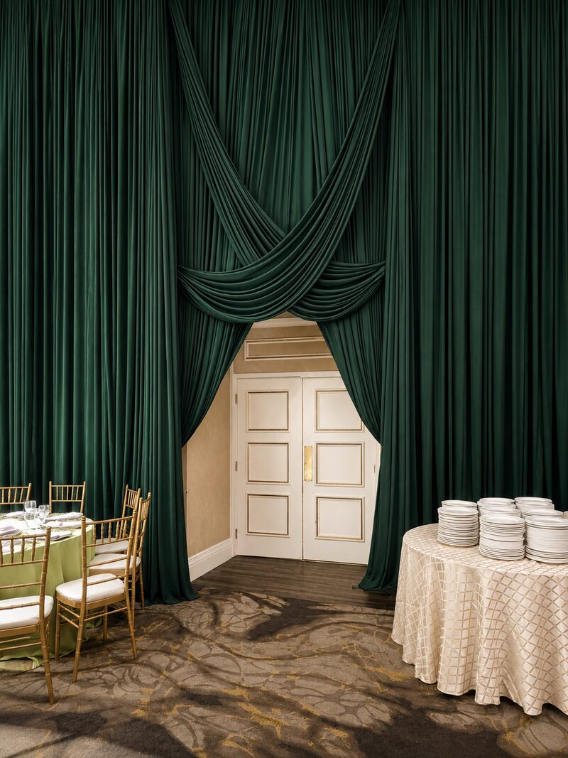 Emerald Entrance Drape — Canadian Wall to Wall Draping